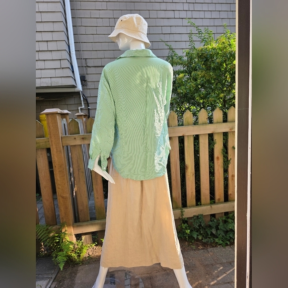 Agolde Wheat Coloured Long Linen Skirt. Summer Weight. Lg. - Picture 4 of 14